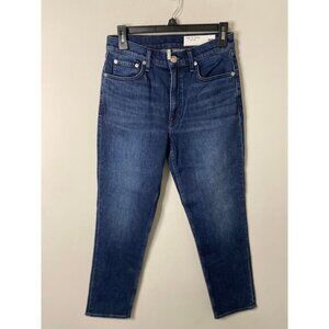 New Rag & Bone The Wren High-Rise Ankle Slim Denim Jeans Size 26